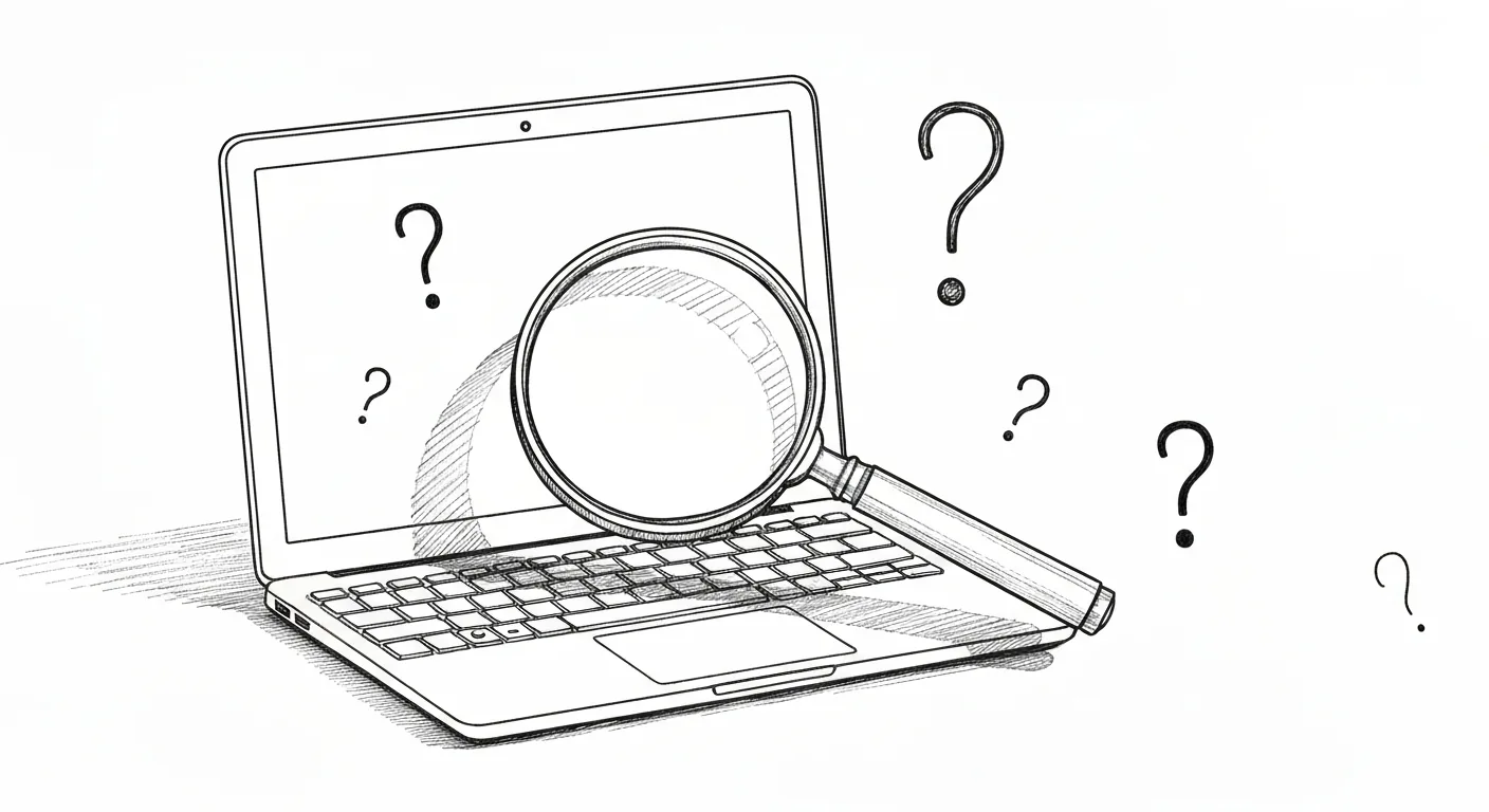 Laptop met funnel analytics en vergrootglas