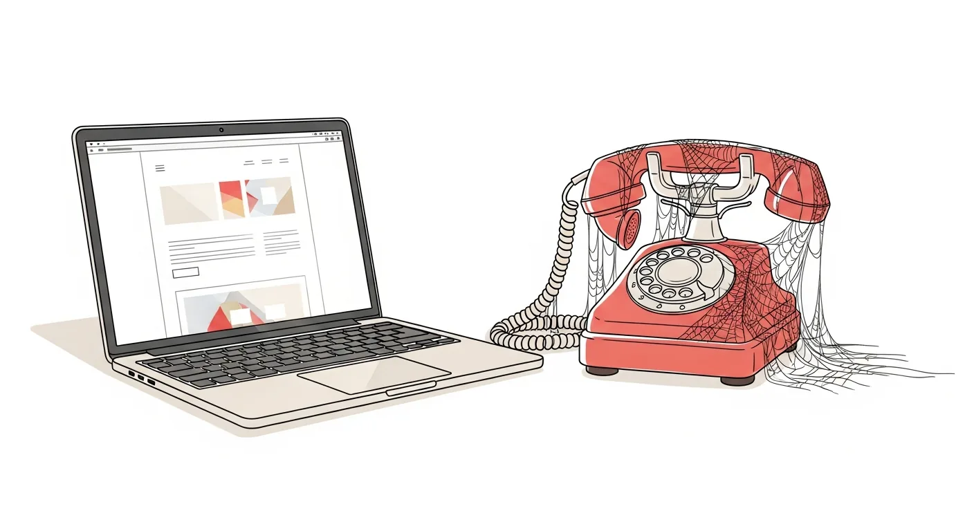 Mooie website maar de telefoon gaat niet